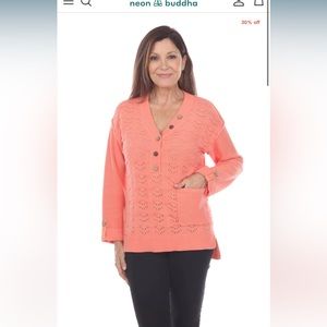 Coral Neon Buddha Infiniti Sweater